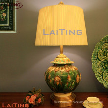 Lampe de table en céramique vert lampes de chevet pour les chambres
